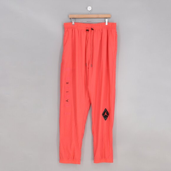 NWT NIKE JORDAN Men's Legacy AJ6 Nylon Pant Ember Glow Red Size XXL - Picture 1 of 15
